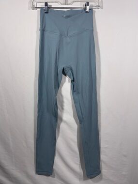 Bucked Up Dusty Blue Crossover Leggings